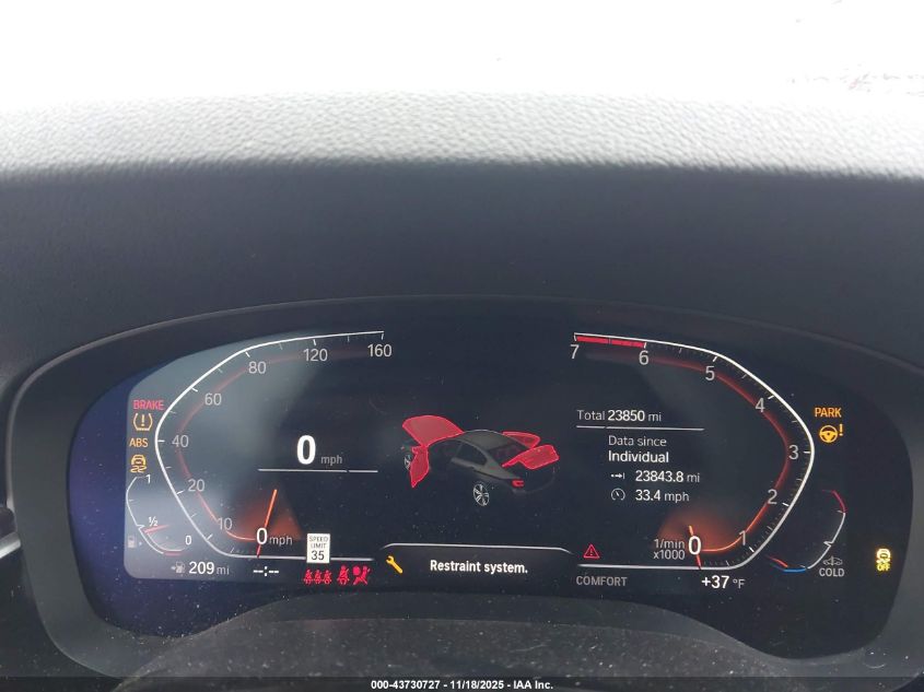 2022 BMW 530 I xDrive VIN: WBA13BJ07NWX58215 Lot: 43730727