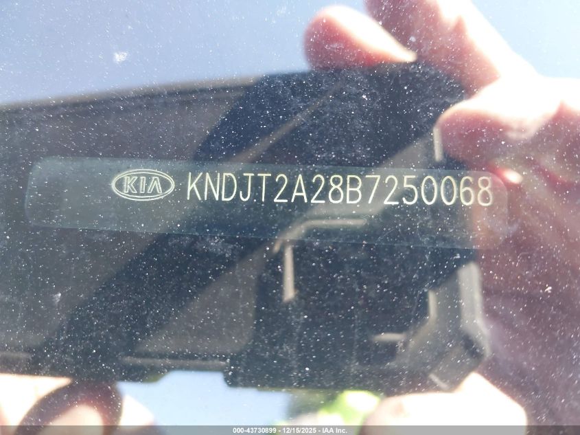 2011 Kia Soul ! VIN: KNDJT2A28B7250068 Lot: 43730899