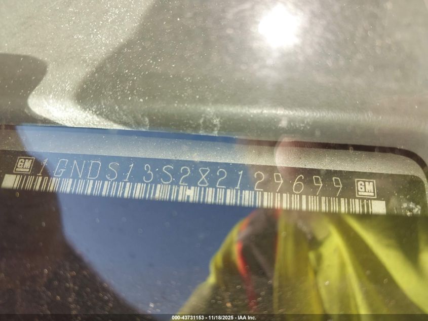 2008 Chevrolet Trailblazer Lt VIN: 1GNDS13S282129699 Lot: 43731153