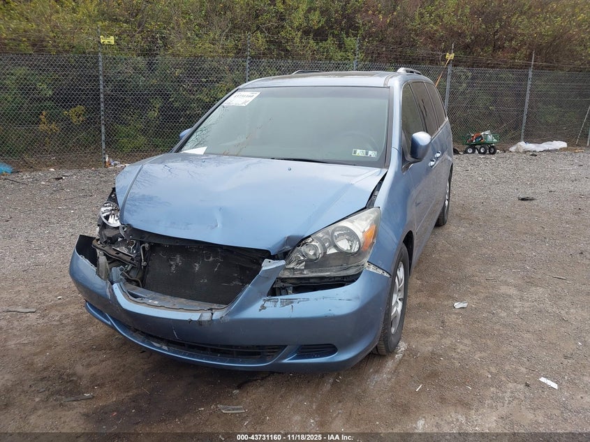 2005 Honda Odyssey Ex-L VIN: 5FNRL38625B034524 Lot: 43731160