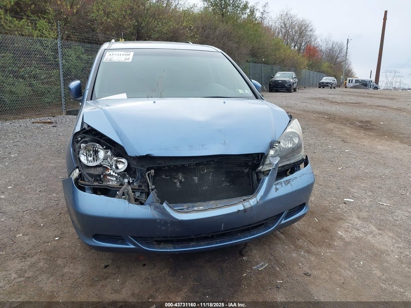 2005 Honda Odyssey Ex-L VIN: 5FNRL38625B034524 Lot: 43731160