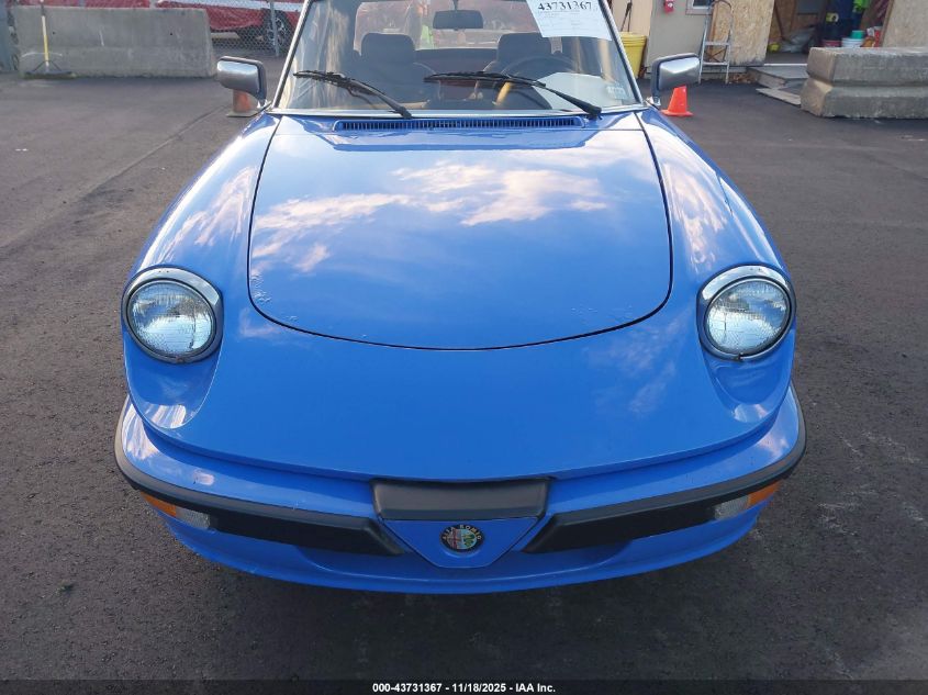 1987 Alfa Romeo Spider Quadrifoglio VIN: ZARBA5564H1052551 Lot: 43731367