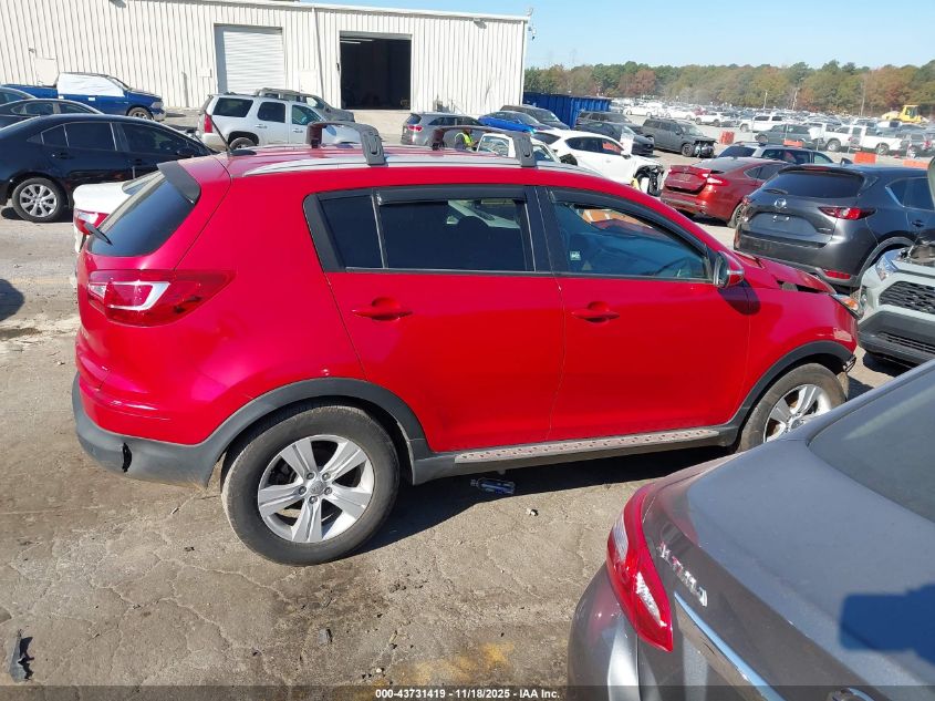 2013 Kia Sportage Lx VIN: KNDPB3A2XD7433087 Lot: 43731419