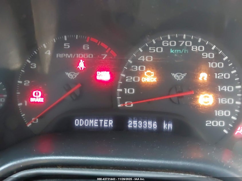 2001 Chevrolet Corvette VIN: 1G1YY22G915135346 Lot: 43731443