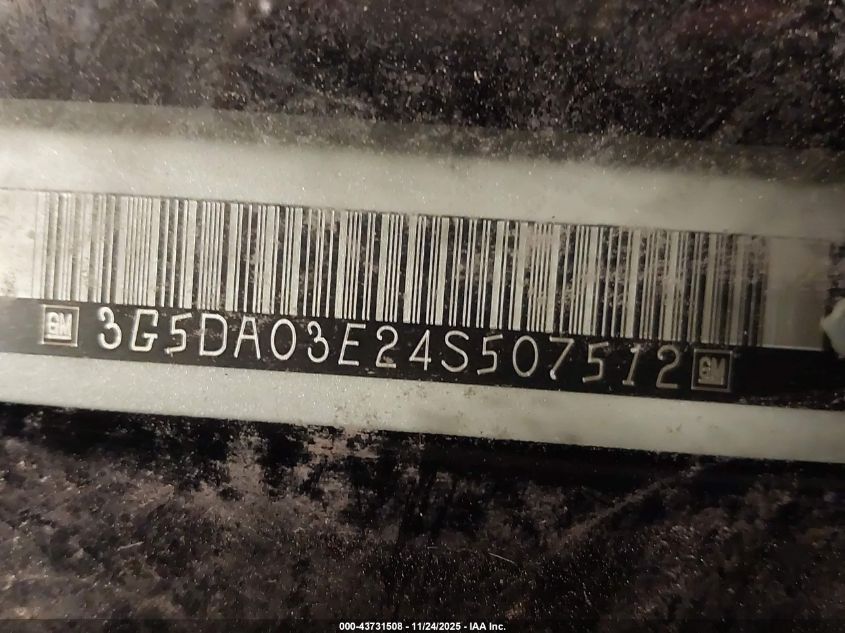 2004 Buick Rendezvous Cx VIN: 3G5DA03E24S507512 Lot: 43731508