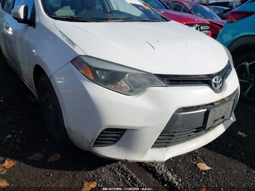 2015 Toyota Corolla Le VIN: 5YFBURHEXFP311130 Lot: 43731694