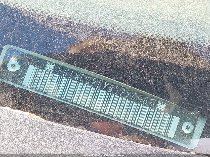 2005 Chevrolet Impala VIN: 2G1WF52EX59226065 Lot: 43731695