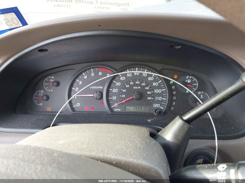 2005 Toyota Tundra Sr5 V8 VIN: 5TBET34195S490159 Lot: 43731992