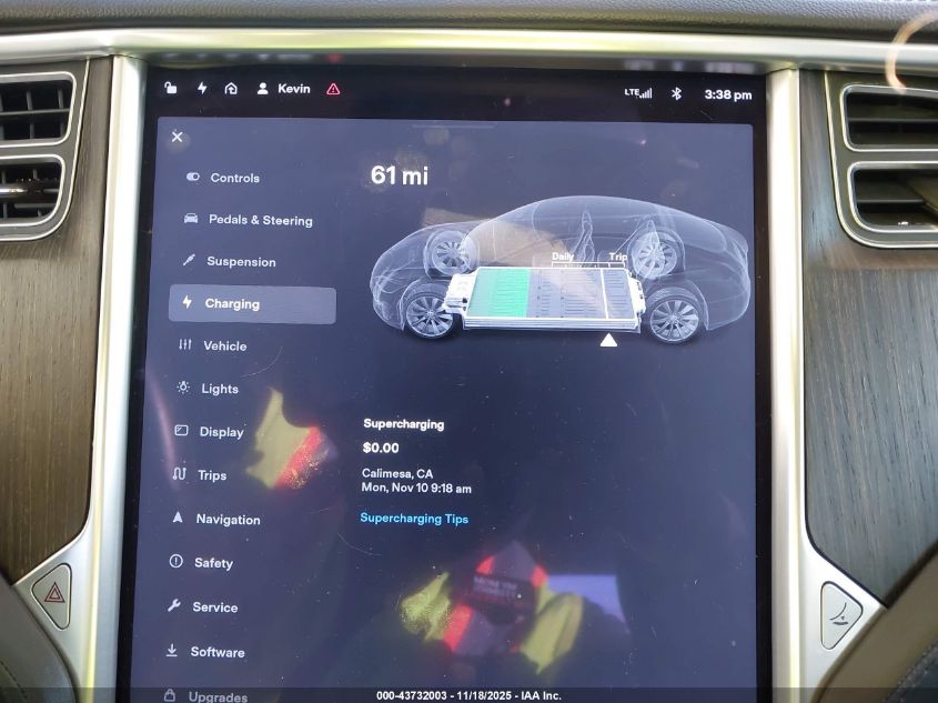 2013 Tesla Model S VIN: 5YJSA1DG2DFP14531 Lot: 43732003