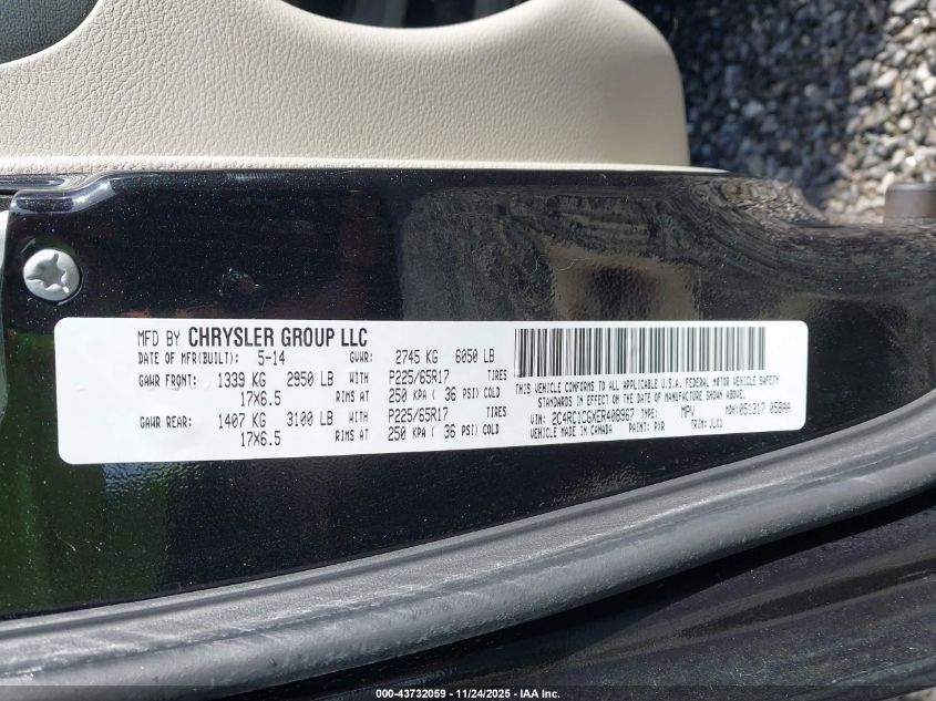 2014 Chrysler Town & Country Touring-L 30Th Anniversary VIN: 2C4RC1CGXER408967 Lot: 43732059