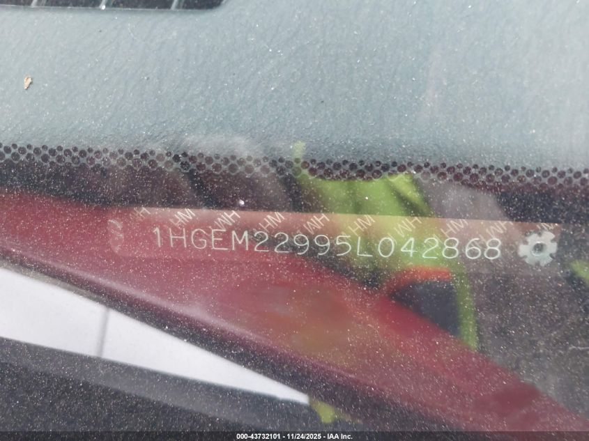 2005 Honda Civic Ex VIN: 1HGEM22995L042868 Lot: 43732101