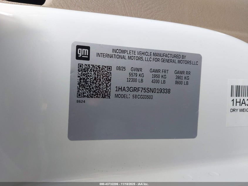 1HA3GRF75SN019338 2025 CHEVROLET EXPRESS photo no. 8