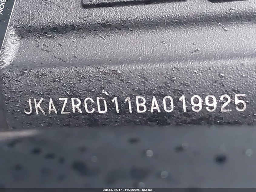 2011 Kawasaki Zr1000 D VIN: JKAZRCD11BA019925 Lot: 43732717