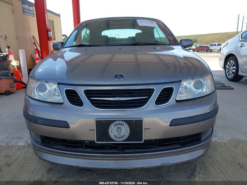 2007 Saab 9-3 Aero VIN: YS3FH71U376110604 Lot: 43732788