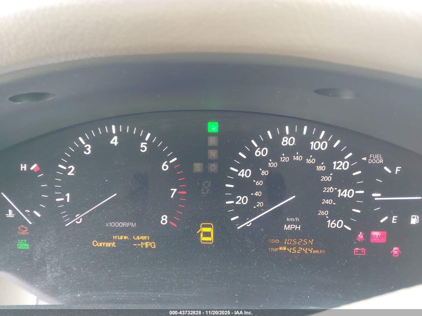 2004 Lexus Ls 430 VIN: JTHBN36F940162804 Lot: 43732828