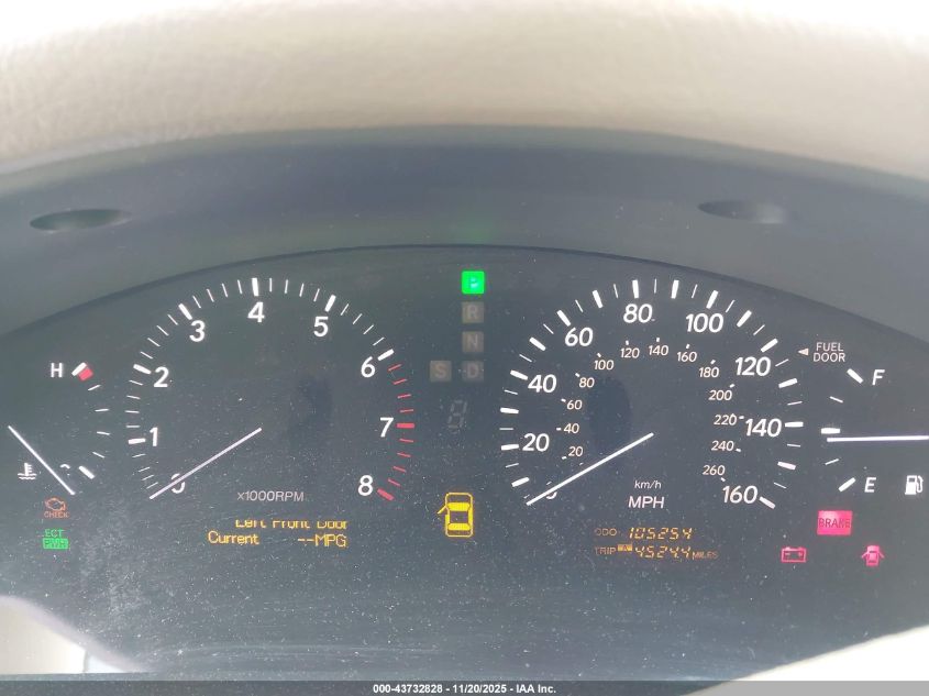 2004 Lexus Ls 430 VIN: JTHBN36F940162804 Lot: 43732828