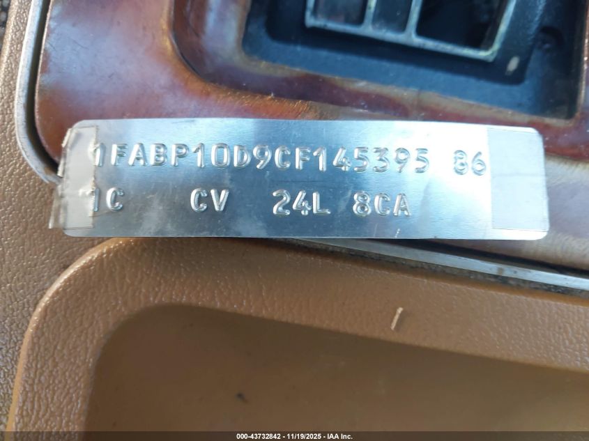 1982 Ford Mustang VIN: 1FABP10D9CF145395 Lot: 43732842