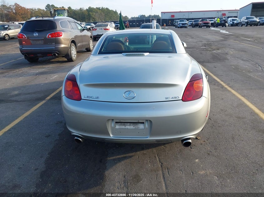 2002 Lexus Sc 430 VIN: JTHFN48Y920013926 Lot: 43732886