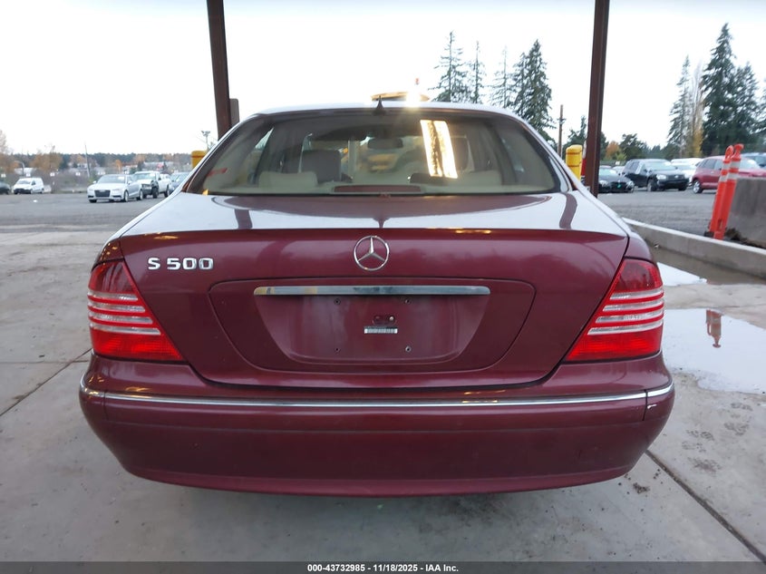2005 Mercedes-Benz S 500 VIN: WDBNG75J55A456037 Lot: 43732985