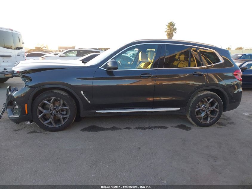 2021 BMW X3 Sdrive30I VIN: 5UXTY3C01M9F93213 Lot: 43732997