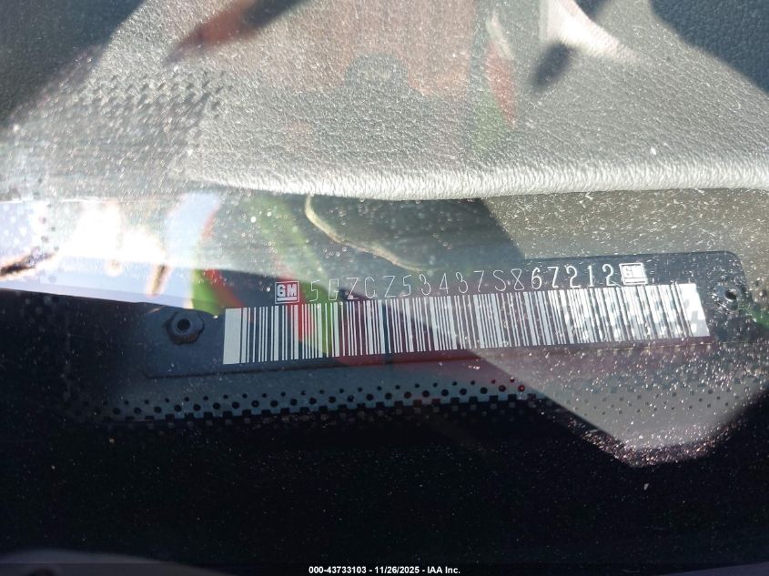 2007 Saturn Vue V6 VIN: 5GZCZ53437S867212 Lot: 43733103