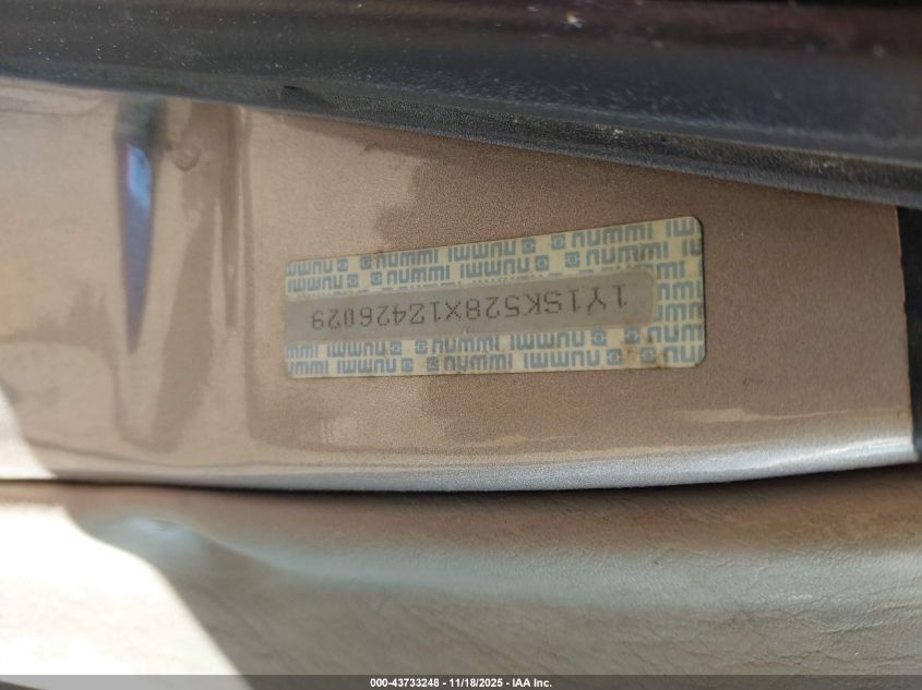 2001 Chevrolet Prizm Lsi VIN: 1Y1SK528X1Z426029 Lot: 43733248