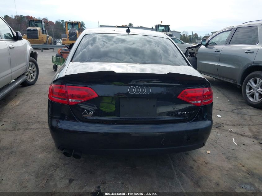 2009 Audi A4 2.0T Premium VIN: WAULF78K29N009774 Lot: 43733468