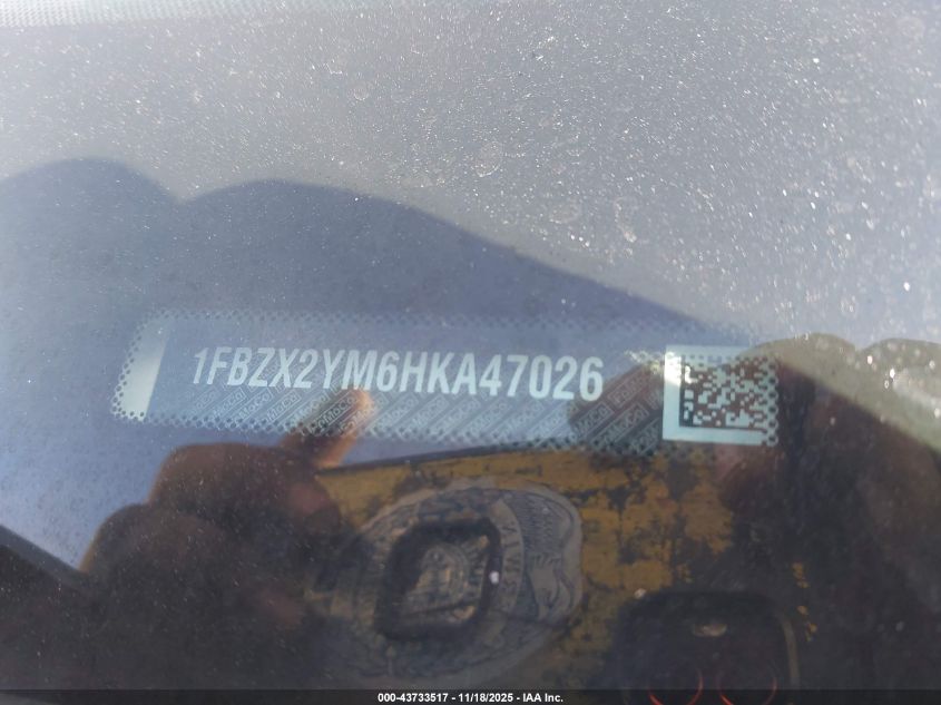 2017 Ford Transit-350 Xlt VIN: 1FBZX2YM6HKA47026 Lot: 43733517