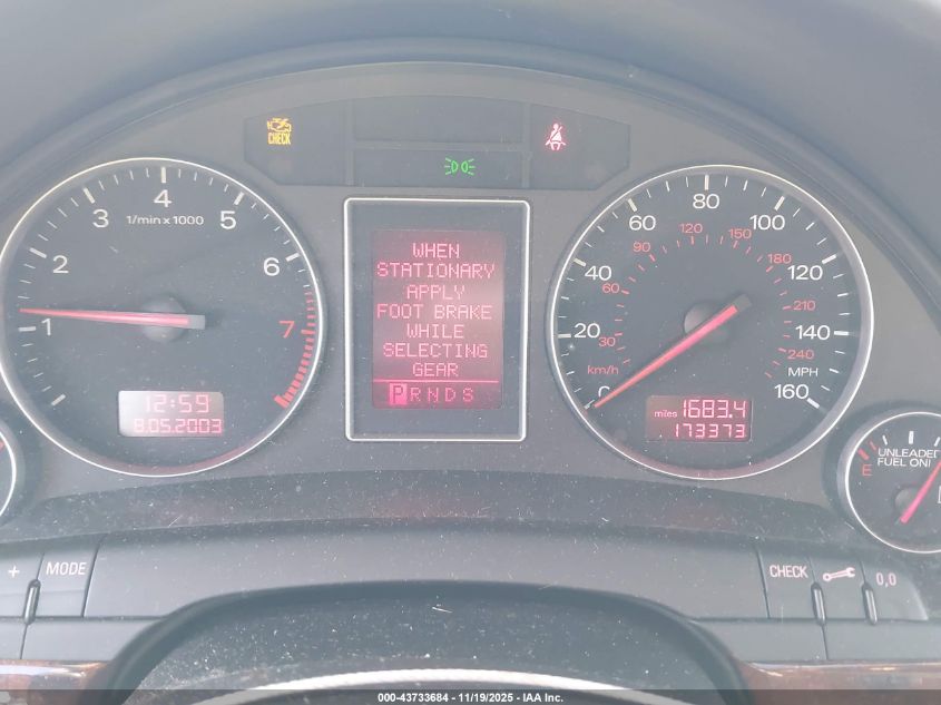 2005 Audi A4 3.0 VIN: WAULT68E15A042022 Lot: 43733684