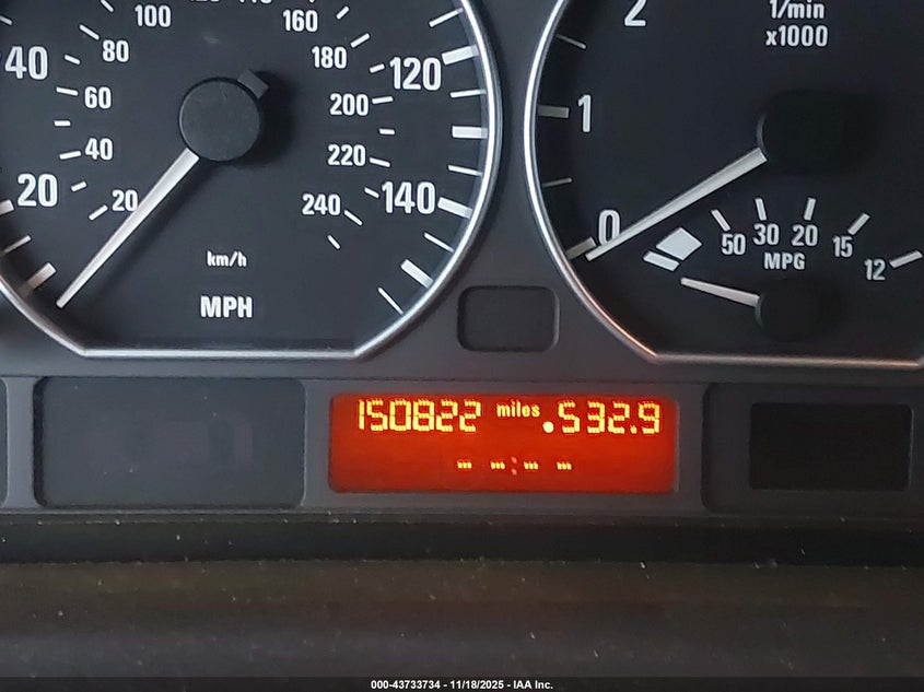 2002 BMW 330I VIN: WBAEV53472KM18708 Lot: 43733734