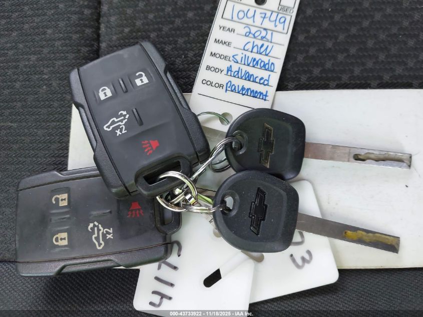 2021 Chevrolet Silverado 2500Hd 4Wd Long Bed Wt VIN: 1GC4YLE77MF141328 Lot: 43733922