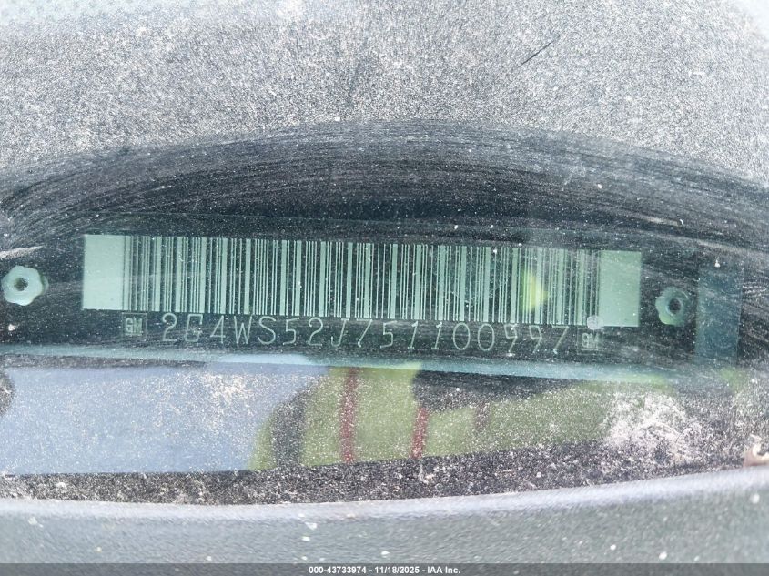 2005 Buick Century VIN: 2G4WS52J751100997 Lot: 43733974