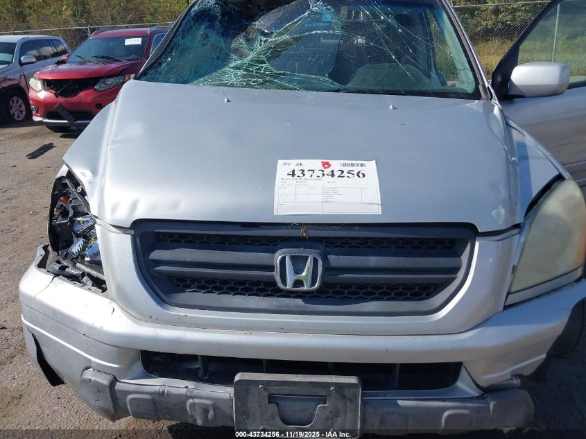 2004 Honda Pilot Ex-L VIN: 2HKYF18764H618697 Lot: 43734256