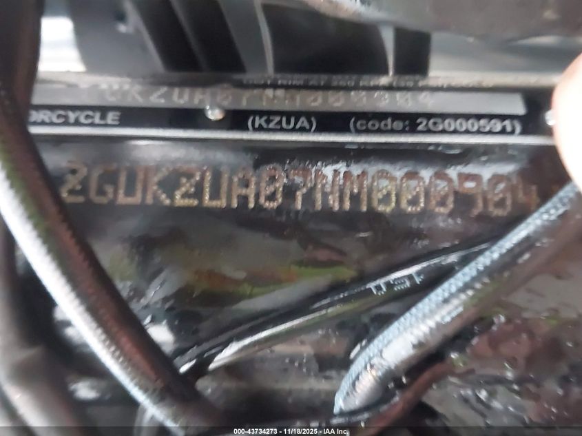 2022 Moto Guzzi V7 Stone VIN: ZGUKZUA07NM000904 Lot: 43734273