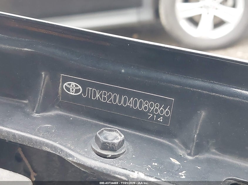 2004 Toyota Prius VIN: JTDKB20U040089866 Lot: 43734469