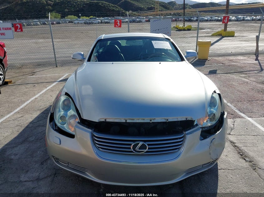 2002 Lexus Sc 430 VIN: JTHFN48Y920020388 Lot: 43734493