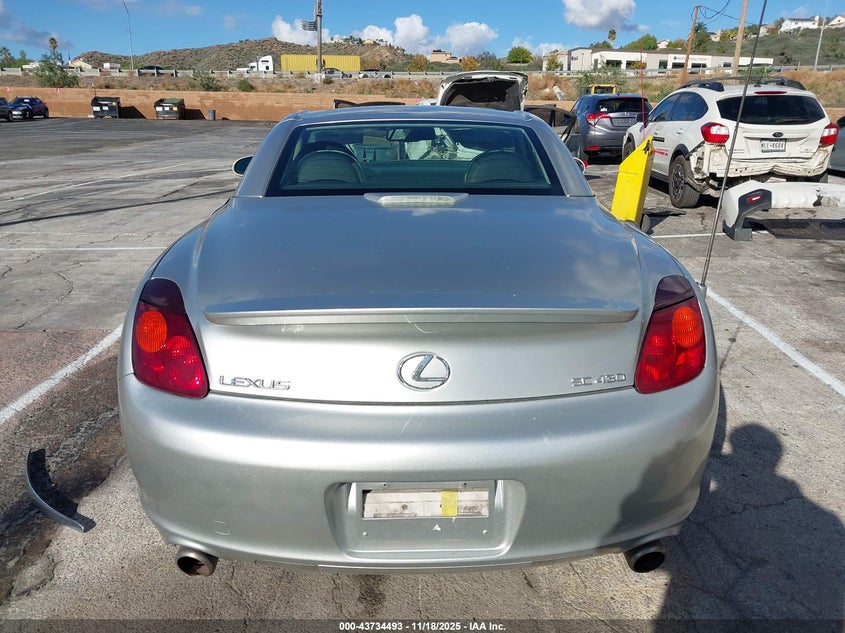 2002 Lexus Sc 430 VIN: JTHFN48Y920020388 Lot: 43734493
