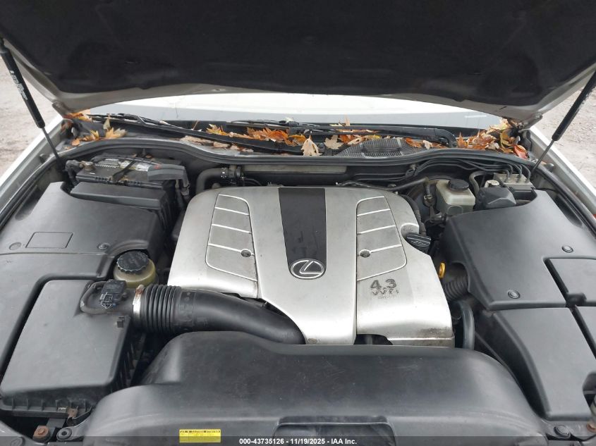 2002 Lexus Ls 430 VIN: JTHBN30F420090089 Lot: 43735126