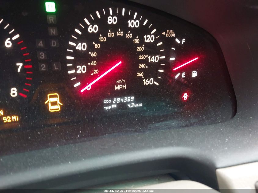 2002 Lexus Ls 430 VIN: JTHBN30F420090089 Lot: 43735126