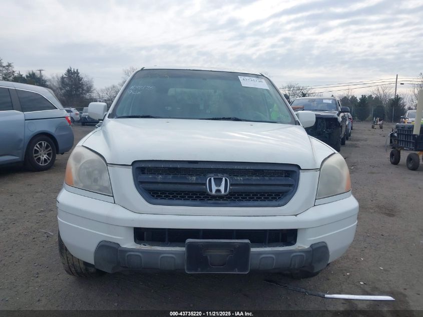 2005 Honda Pilot Ex-L VIN: 5FNYF18515B030804 Lot: 43735220