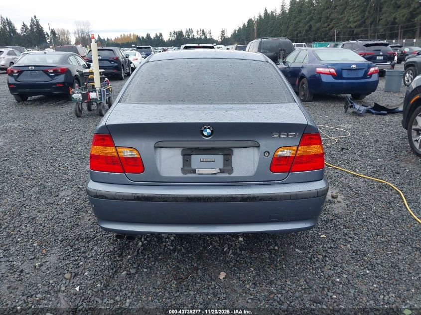 2002 BMW 325I VIN: WBAET374X2NG70524 Lot: 43735277