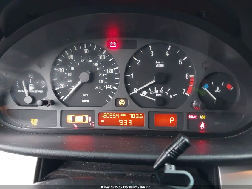 2002 BMW 325I VIN: WBAET374X2NG70524 Lot: 43735277