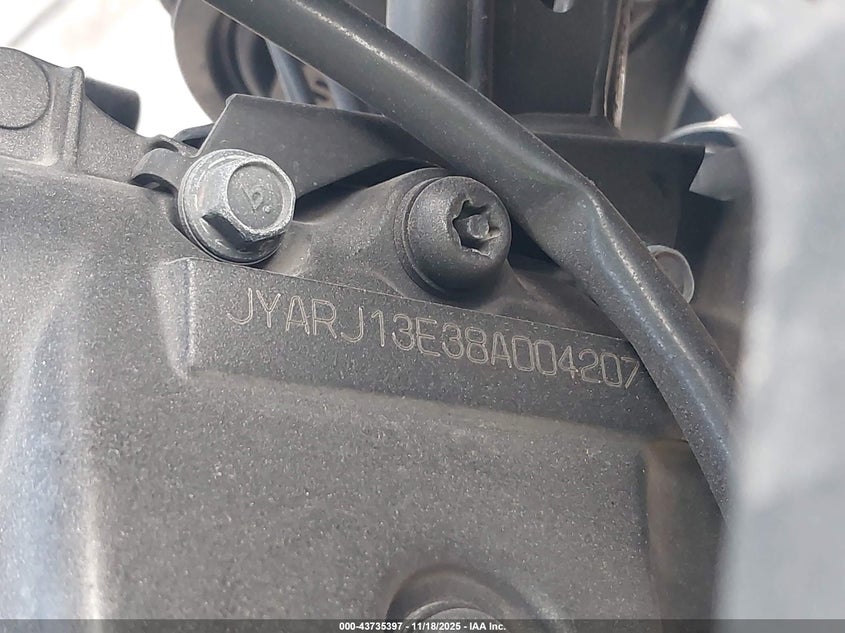 2008 Yamaha Fz6 Shg VIN: JYARJ13E38A004207 Lot: 43735397