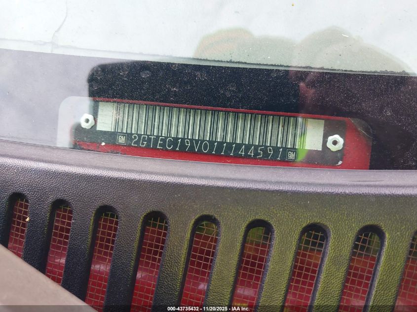 2001 GMC Sierra 1500 Sl VIN: 2GTEC19V011144591 Lot: 43735432