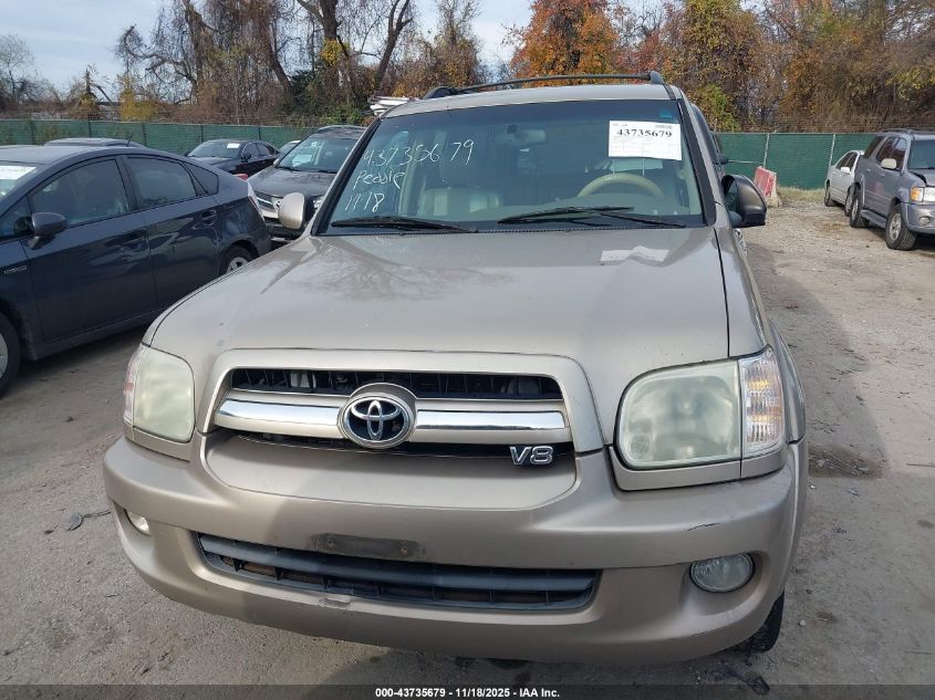 2006 Toyota Sequoia Limited V8 VIN: 5TDBT48A56S272327 Lot: 43735679