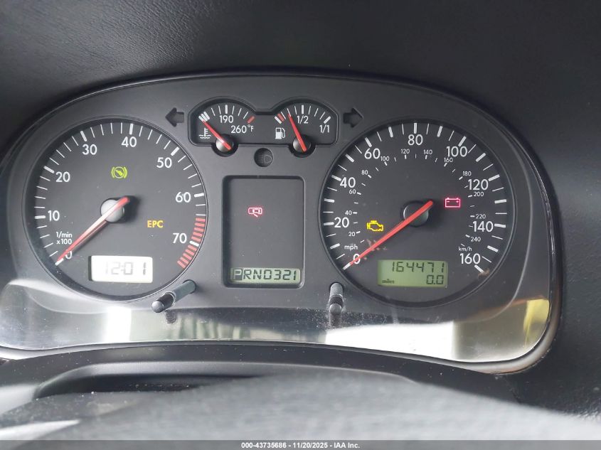 2003 Volkswagen Golf Gls 2.0L VIN: 9BWGK61J434071868 Lot: 43735686