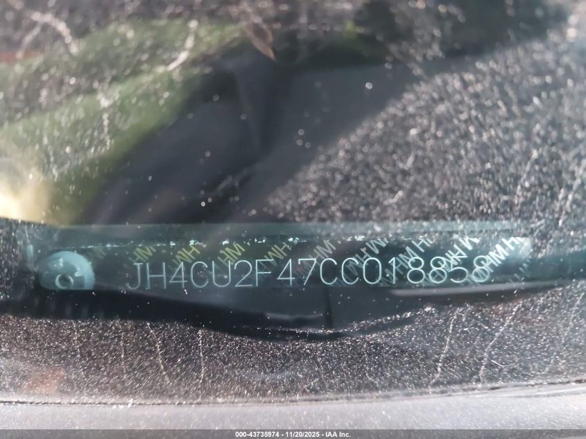 2012 Acura Tsx 2.4 VIN: JH4CU2F47CC018858 Lot: 43735974