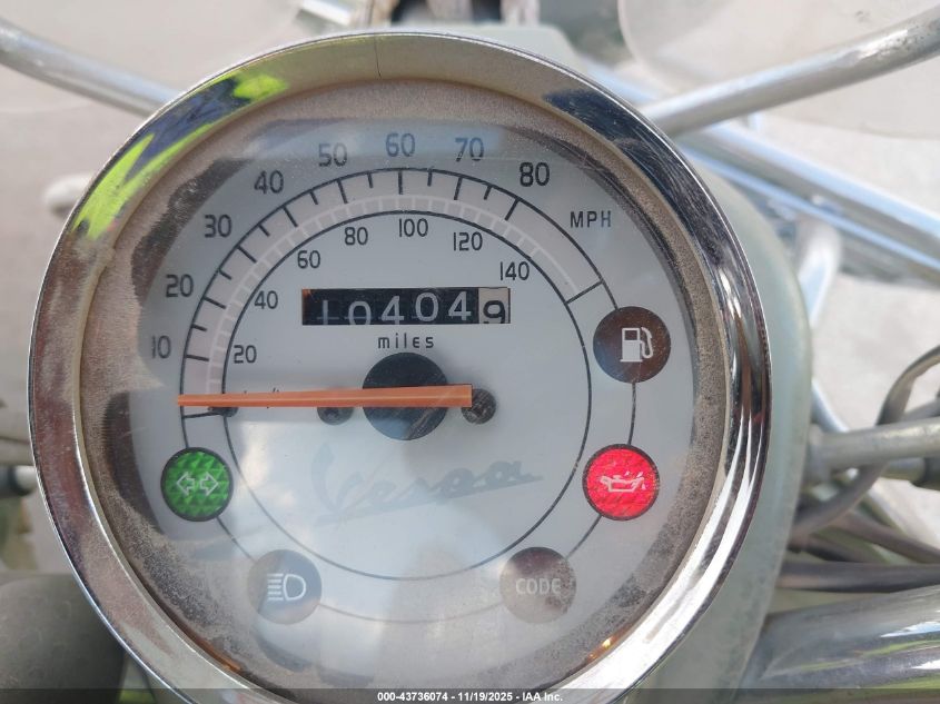 2009 Vespa Lx 150 VIN: ZAPM448F395501677 Lot: 43736074