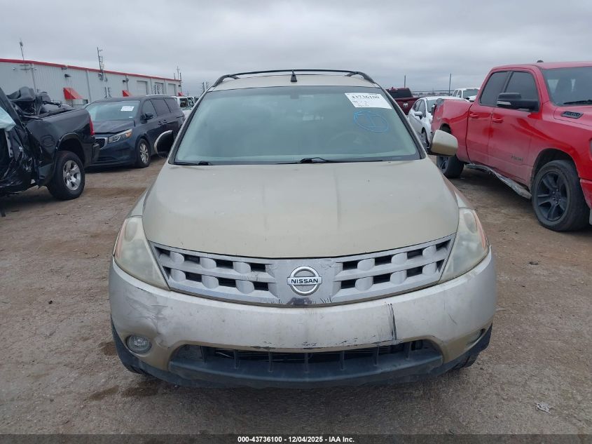 2005 Nissan Murano Sl VIN: JN8AZ08T35W330846 Lot: 43736100