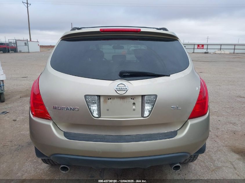 2005 Nissan Murano Sl VIN: JN8AZ08T35W330846 Lot: 43736100